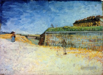 Fortifications von Paris mit Häuser Vincent van Gogh Ölgemälde